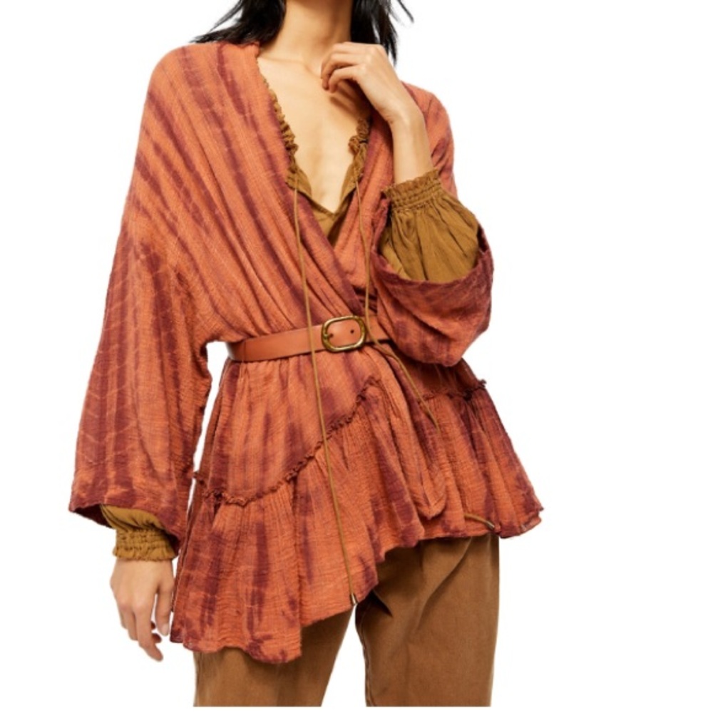 Free people pinkish kimono top